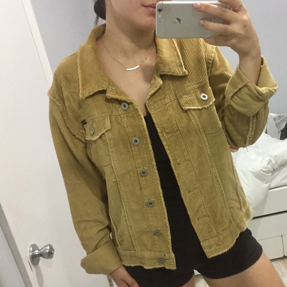 Vintage corduroy camel velvety denim style jacket